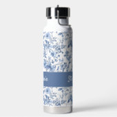 Bouteille D'eau Vintage Blue Floral Toile Monogram (Gym)