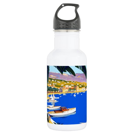 Bouteille D'eau Vintage Côte d'Azur (Devant)