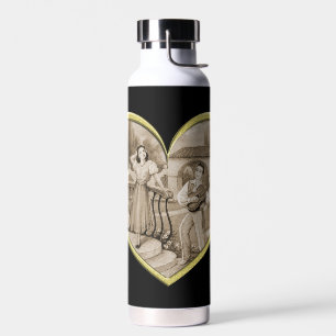 Bouteille D'eau Vintage couple Romance, homme et femme amour