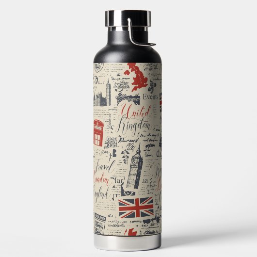 Bouteille d'eau vintage de Londres (Droite)