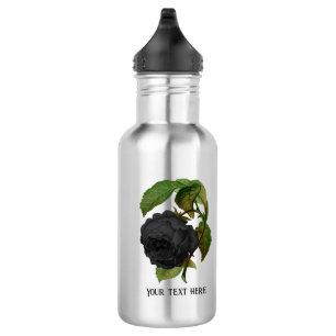 Bouteille D'eau Vintage gothique noir Roses personnalisés