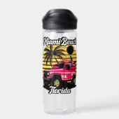 Bouteille D'eau Vintage Miami Beach Floride (Arrière)