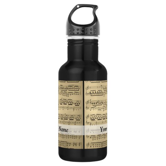 Bouteille D'eau Vintage Music Sheet (Devant)