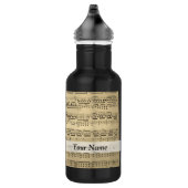 Bouteille D'eau Vintage Music Sheet (Droite)