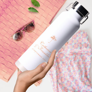 Bouteille D'eau Vintage palmier tropical