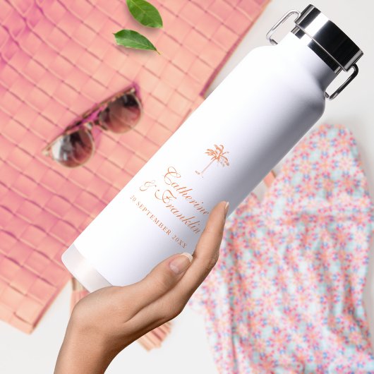 Bouteille D'eau Vintage palmier tropical