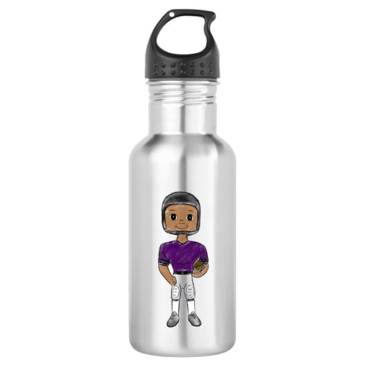 Bouteille D'eau vintage retro football player (Devant)