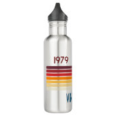 Bouteille D'eau Vintage Retro Stripe Sun 1979 (Gauche)