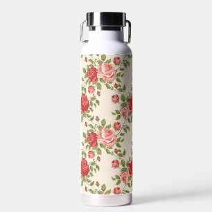 Bouteille D'eau Vintage Shabby Chic Rose Motif