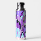 Bouteille D'eau Violet Abstrait avec bleu et noir (Gauche)