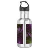Bouteille D'eau Violet Abstrait violet violet kaki fractal (Dos)