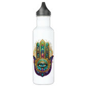 Bouteille D'eau Violet Green Gold Petals Hamsa Turquoise Third Eye (Gauche)