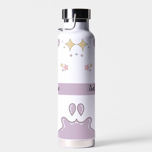 Bouteille D'eau Violet Jouant Accueillant Retour À L'École (Plage)