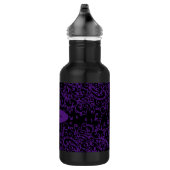 Bouteille d'eau violette noire avec nom (Droite)