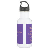 Bouteille d'eau violette personnalisée (Dos)