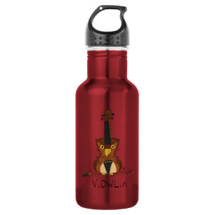 Bouteille D'eau Violon Owl Cute Music Enseignant