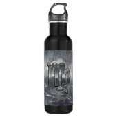 Bouteille D'eau Virgo Zodiac Sign dans Grunge Distressed Style Dec (Devant)