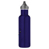 Bouteille D'eau Visage bleu souriant Kawaii (Droite)