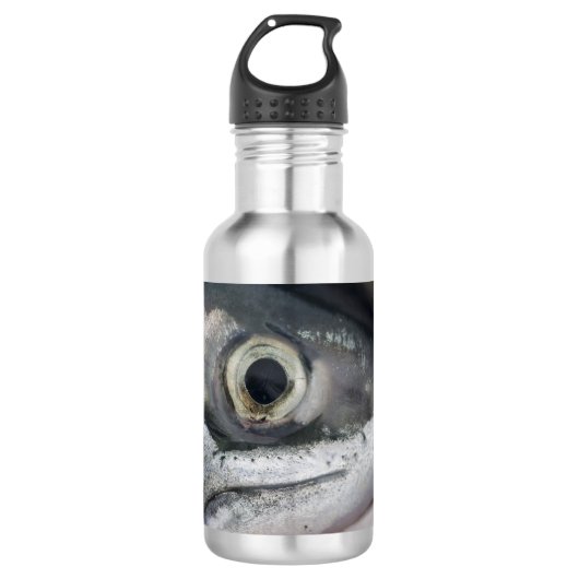 Bouteille D'eau Visage Saumon argenté (Devant)