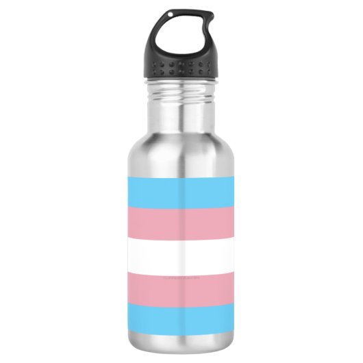 Bouteille D'eau Visibilité du drapeau de fierté transgenre de Slip (Devant)