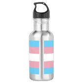 Bouteille D'eau Visibilité du drapeau de fierté transgenre de Slip (Dos)