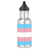 Bouteille D'eau Visibilité du drapeau de fierté transgenre de Slip (Gauche)