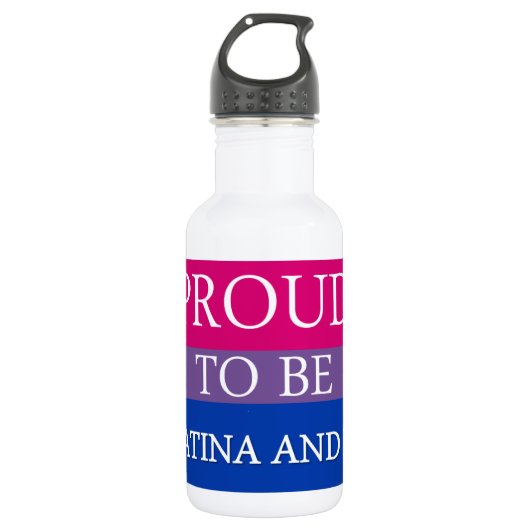 Bouteille D'eau Vitesse bisexuelle de fierté (Devant)