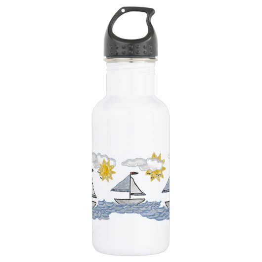 Bouteille D'eau Voilier 3D (Devant)