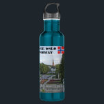 Bouteille D'eau Voir Oslo Norvège Vigeland souvenir voyage<br><div class="desc">Norvège Scandinavie,  parc d'Oslo Vigeland,  drapeau norvégien,  souvenir voyage,  bouteille d'eau. Vous pouvez ajouter votre propre texte.</div>
