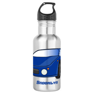 Bouteille D'eau Voiture de sport bleue avec illustration airfos