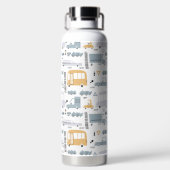 Bouteille D'eau Voitures mignonnes dans le Motif de la circulation (Plage)