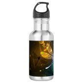 Bouteille D'eau Vol de libellule verte lumineuse (Devant)