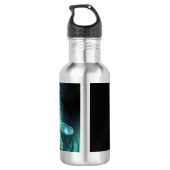 Bouteille D'eau Vol de libellule verte lumineuse (Dos)