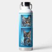 Bouteille D'eau Vos 4 Photos Turquoise Blue (Avant)