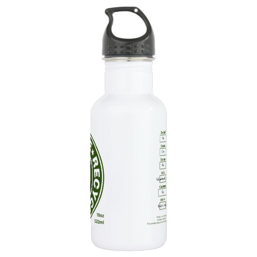 Bouteille D'eau VOS spécifications de boisson exactes 'Réutiliser  (Dos)