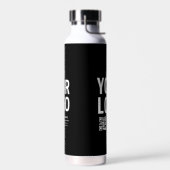 Bouteille D'eau Votre logo avec code QR et texte modifiables (Gauche)