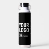 Bouteille D'eau Votre logo avec code QR et texte modifiables (Avant)