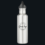Bouteille D'eau Votre logo ici Personnalisé de marque noire et bla<br><div class="desc">Voici votre logo ici Bouteille d'eau en acier inoxydable de marque noire et blanche! Cette bouteille d'eau élégante et fonctionnelle offre une occasion fantastique de présenter le logo de votre entreprise. Il est un excellent cadeau ou cadeau pour les clients, les clients, le personnel, les vendeurs et les employés, en...</div>