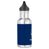 Bouteille D'eau Votre nom de bateau Ancre & Oars Navy Blue (Gauche)