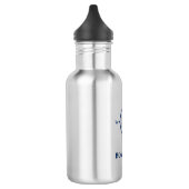 Bouteille D'eau Votre nom de bateau Bleu Ancre Compass (Gauche)
