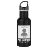 Bouteille D'eau Votre photo ici Nom et âge (Devant)