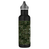 Bouteille D'eau Votre texte Camouflage numérique Camo Conserver le (Gauche)