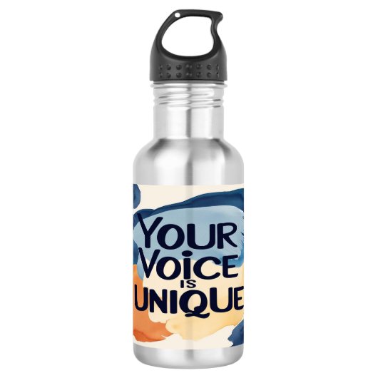 Bouteille D'eau Votre Voix Est Unique 2 (Devant)