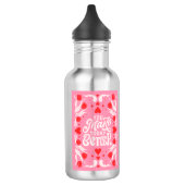 Bouteille D'eau "Vous améliorez chaque jour" avec les coeurs (Gauche)