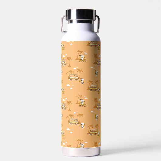 Bouteille D'eau Voyage sur route | Peanuts Snoopy Beach Motif (Avant)
