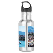 Bouteille D'eau Vue aérienne de la ville divisée en front de mer, (Dos)