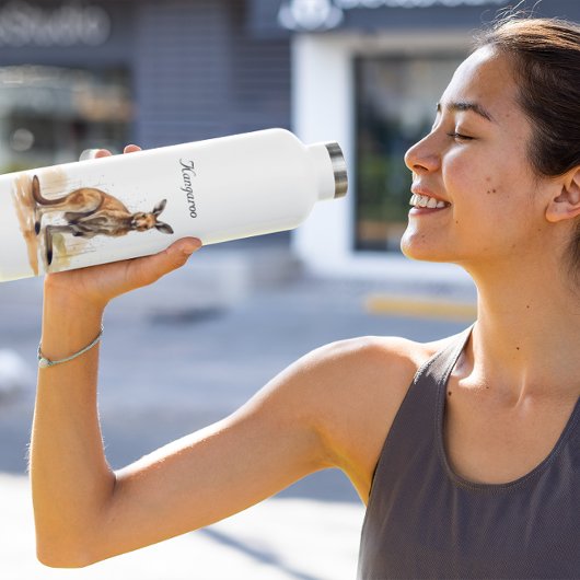 Bouteille D'eau Wanderer extérieur : aquarelle Kangaroo personnali