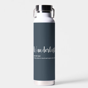 Bouteille D'eau Wanderlust définition blanc gris bleu couleur