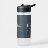 Bouteille D'eau Wanderlust définition blanc gris bleu couleur (Gauche)