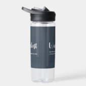 Bouteille D'eau Wanderlust définition blanc gris bleu couleur (Droite)